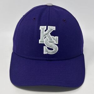 Vintage Kansas State Wildcats Hat Baseball Cap University KS Purple Fitted 7 1/4